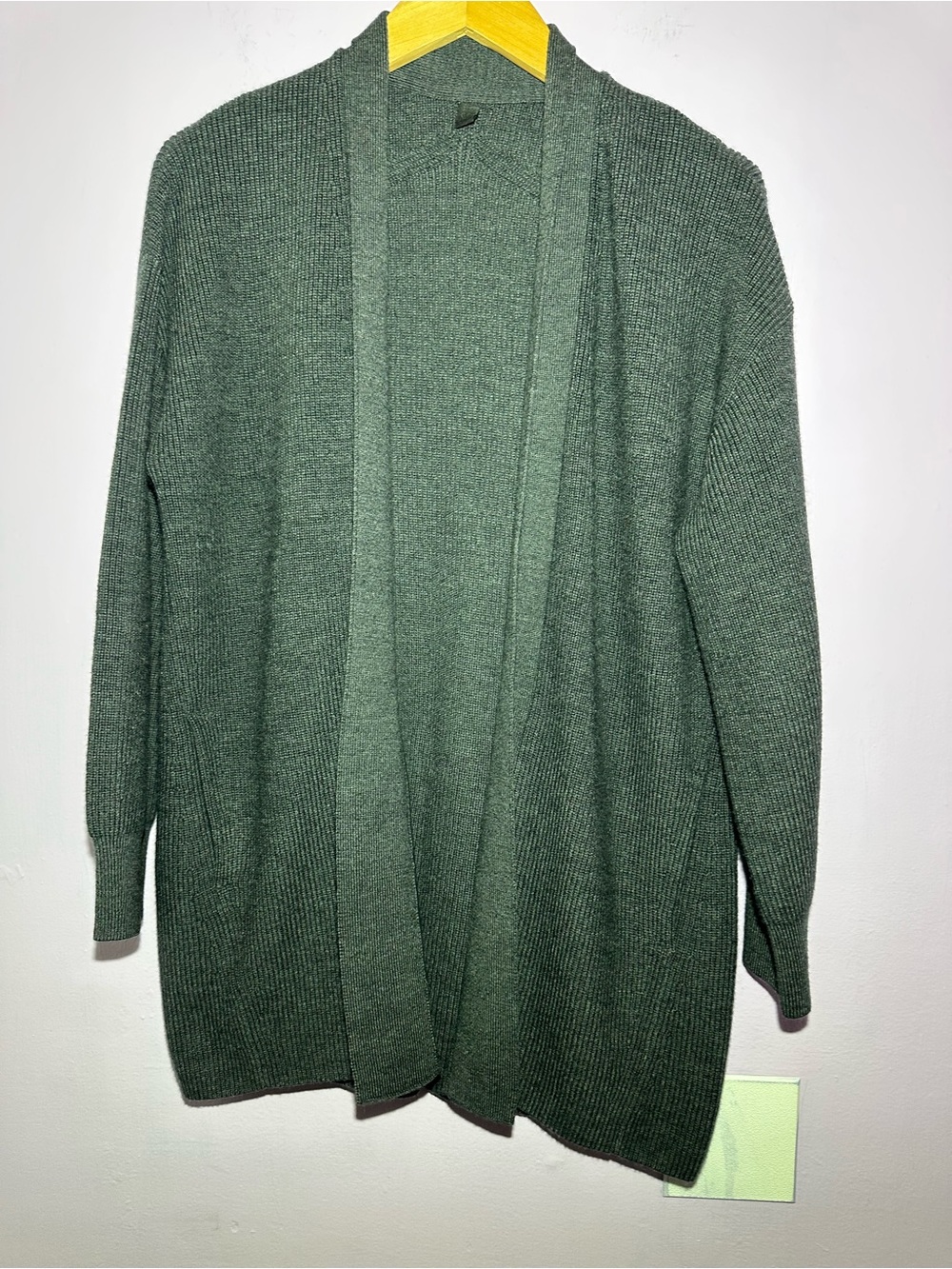 lululemon athletica Olive Green Open-Front Knit Cardigan
